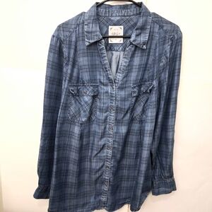 +3🔵Style & Co. Blue Plaid Button Down Shirt